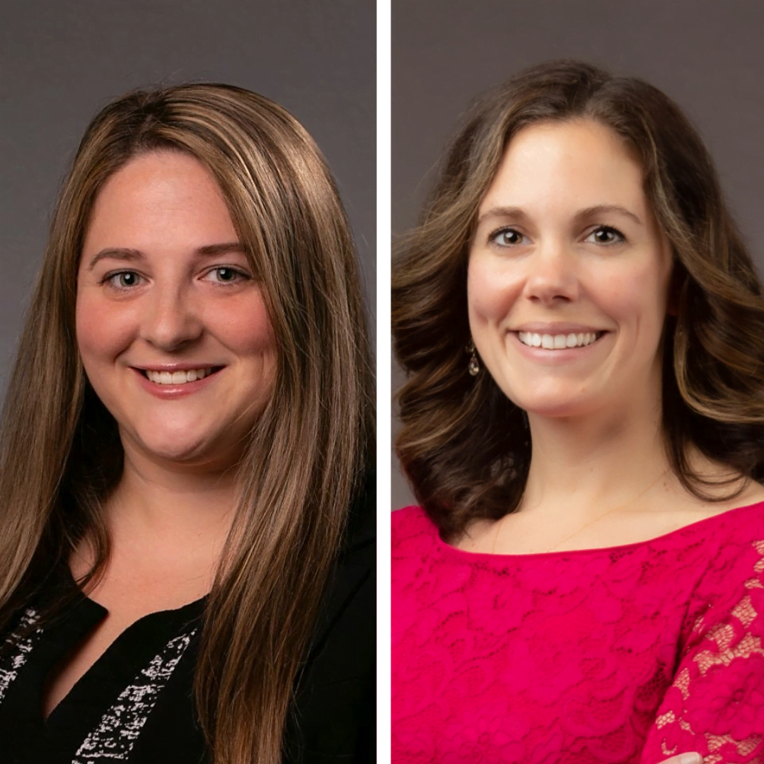 split image of carolyn coia and jessica wisniewski smiling in formal headshots