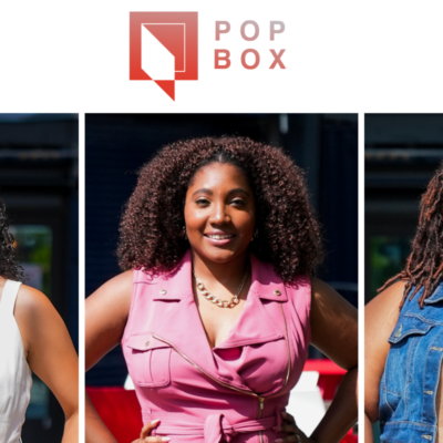 PopBox receipients Daniela Cho, Lakeisha Sutton and LaDonna Standback